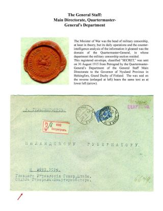 MILITARY CENSORSHIP IN IMPERIAL RUSSIA 1904-1917 – sheet 66