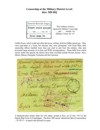 MILITARY CENSORSHIP IN IMPERIAL RUSSIA 1904-1917 – sheet 67