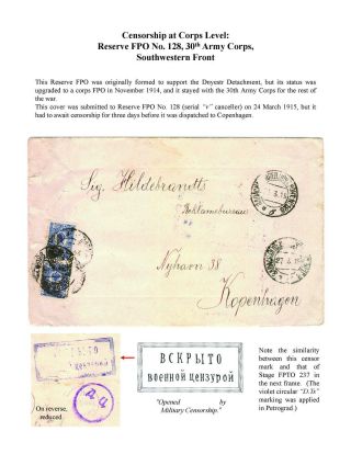 MILITARY CENSORSHIP IN IMPERIAL RUSSIA 1904-1917 – sheet 80