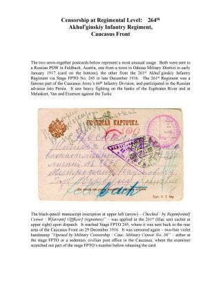 MILITARY CENSORSHIP IN IMPERIAL RUSSIA 1904-1917 – sheet 83