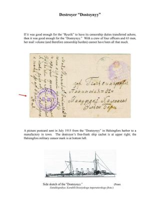 MILITARY CENSORSHIP IN IMPERIAL RUSSIA 1904-1917 – sheet 110
