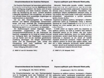 DOPRAVA SPĚŠNÝCH ZPRÁV NĚMECKÉ ŘÍŠSKÉ POŠTY