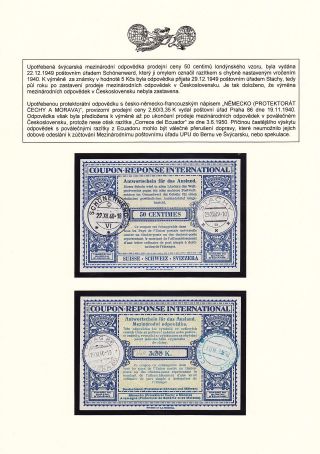 CZECHOSLOVAK INTERNATIONAL REPLY COUPONS (IRC) 1946-1949 – sheet 16