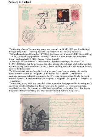 DIE FINNISCHE TRAUERMARKE – Blatt 12