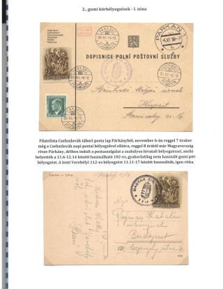 POSTAL HISTORY OF HUNGARY 1938 - USAGE OF NUMERAL POSTMARKS – sheet 5