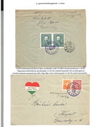 POSTAL HISTORY OF HUNGARY 1938 - USAGE OF NUMERAL POSTMARKS – sheet 6