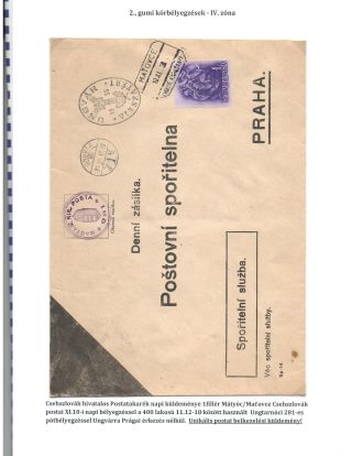 POSTAL HISTORY OF HUNGARY 1938 - USAGE OF NUMERAL POSTMARKS – sheet 11