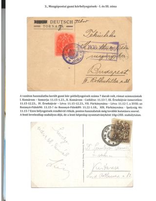 POSTAL HISTORY OF HUNGARY 1938 - USAGE OF NUMERAL POSTMARKS – sheet 12