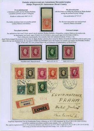 SLOVENSKO 1939: VÝPLATNÍ ZNÁMKY S PORTRÉTEM ANDREJE HLINKY – list 2