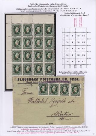 SLOVENSKO 1939: VÝPLATNÍ ZNÁMKY S PORTRÉTEM ANDREJE HLINKY – list 20