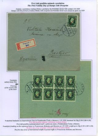 SLOVENSKO 1939: VÝPLATNÍ ZNÁMKY S PORTRÉTEM ANDREJE HLINKY – list 28