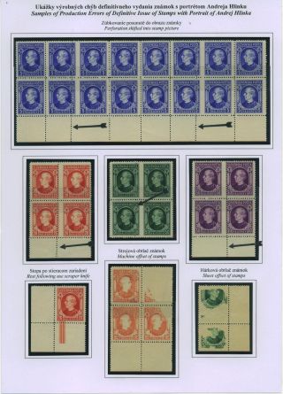 SLOVENSKO 1939: VÝPLATNÍ ZNÁMKY S PORTRÉTEM ANDREJE HLINKY – list 35