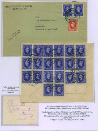 SLOVENSKO 1939: VÝPLATNÍ ZNÁMKY S PORTRÉTEM ANDREJE HLINKY – list 37