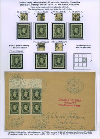 SLOVENSKO 1939: VÝPLATNÍ ZNÁMKY S PORTRÉTEM ANDREJE HLINKY – list 41