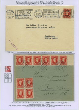 SLOVENSKO 1939: VÝPLATNÍ ZNÁMKY S PORTRÉTEM ANDREJE HLINKY – list 43