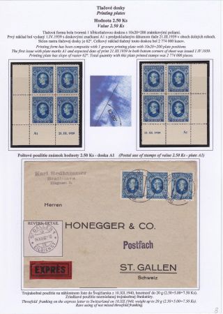 SLOVENSKO 1939: VÝPLATNÍ ZNÁMKY S PORTRÉTEM ANDREJE HLINKY – list 70
