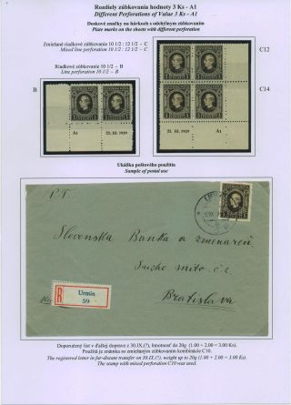 SLOVENSKO 1939: VÝPLATNÍ ZNÁMKY S PORTRÉTEM ANDREJE HLINKY – list 78