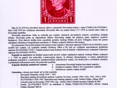 SLOVAKIA 1939: POSTAGE STAMPS WITH PORTRAIT OF ANDREJ HLINKA