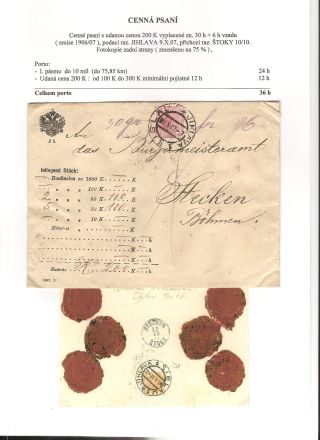 POŠTOVNÍ HISTORIE JIHOZÁPADNÍ MORAVY 1664-1918 – list 69
