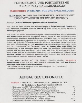 PORTOBELEGE UND PORTOSYSTEME IN UNGARISCHEN BEZIEHUNGEN – Blatt 1