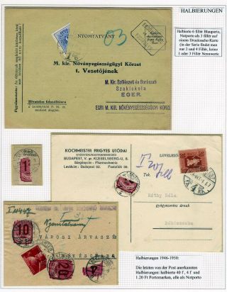 LETTERS WITH POSTADE DUE AND ITS REGULATIONS IN HUNGARY – sheet 116