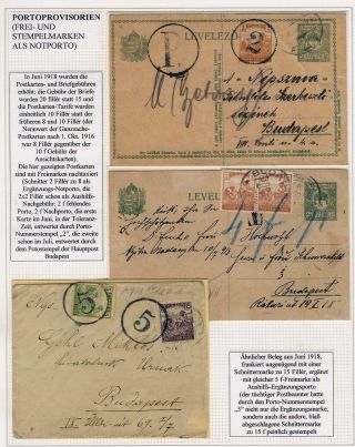 LETTERS WITH POSTADE DUE AND ITS REGULATIONS IN HUNGARY – sheet 117