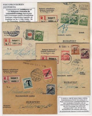 LETTERS WITH POSTADE DUE AND ITS REGULATIONS IN HUNGARY – sheet 118