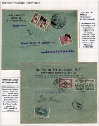 LETTERS WITH POSTADE DUE AND ITS REGULATIONS IN HUNGARY – sheet 120