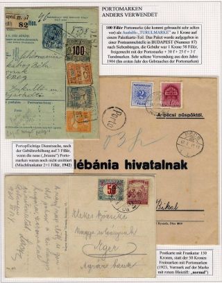 LETTERS WITH POSTADE DUE AND ITS REGULATIONS IN HUNGARY – sheet 126