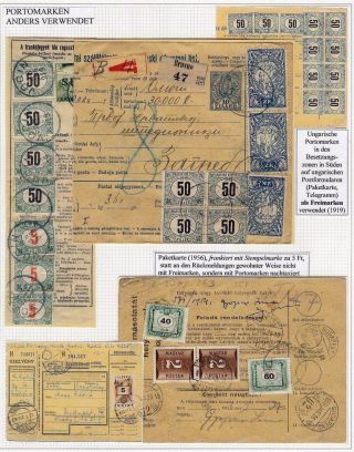 LETTERS WITH POSTADE DUE AND ITS REGULATIONS IN HUNGARY – sheet 127