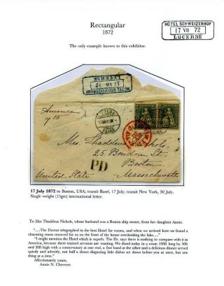 H0TEL SCHWEIZERHOF, LUZERN, SWITZERLAND - POSTAL SERVICE AT A FIVE STAR HOTEL 1872-1950 – sheet 2