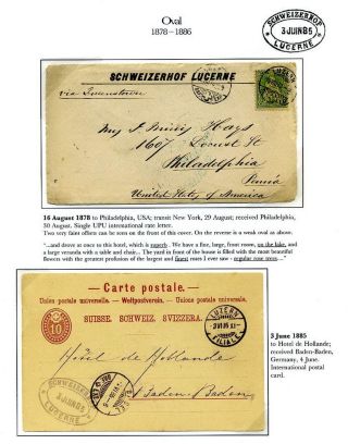H0TEL SCHWEIZERHOF, LUZERN, SWITZERLAND - POSTAL SERVICE AT A FIVE STAR HOTEL 1872-1950 – sheet 3
