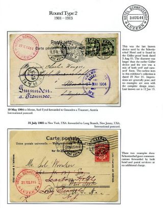H0TEL SCHWEIZERHOF, LUZERN, SWITZERLAND - POSTAL SERVICE AT A FIVE STAR HOTEL 1872-1950 – sheet 8