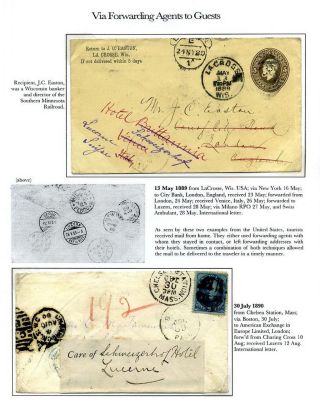 H0TEL SCHWEIZERHOF, LUZERN, SWITZERLAND - POSTAL SERVICE AT A FIVE STAR HOTEL 1872-1950 – sheet 10