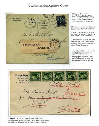 H0TEL SCHWEIZERHOF, LUZERN, SWITZERLAND - POSTAL SERVICE AT A FIVE STAR HOTEL 1872-1950 – sheet 11