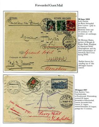 H0TEL SCHWEIZERHOF, LUZERN, SWITZERLAND - POSTAL SERVICE AT A FIVE STAR HOTEL 1872-1950 – sheet 15