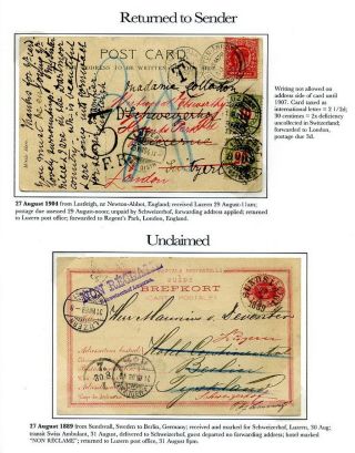 H0TEL SCHWEIZERHOF, LUZERN, SWITZERLAND - POSTAL SERVICE AT A FIVE STAR HOTEL 1872-1950 – sheet 16