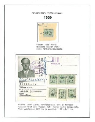 FINNISH ALCOHOL CERTIFICATES AND REVENUE STAMPS 1944-1970 – sheet 12