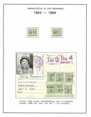 FINNISH ALCOHOL CERTIFICATES AND REVENUE STAMPS 1944-1970 – sheet 14