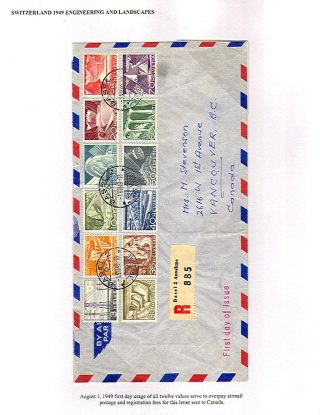 SCHWEIZ 1949: TECHNIK UND LANDSCHAFTEN – Blatt 3