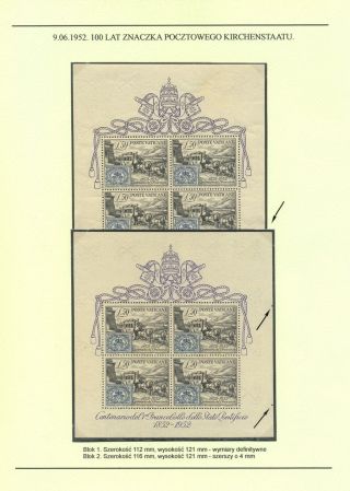 PAPAL STATE, VATICAN - 1852 1958 – sheet 70
