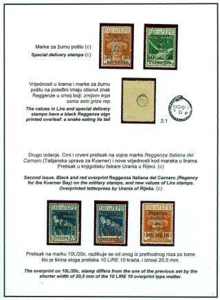 FIUME - ITALIENISCHE REGIERUNG IN DER KVARNER BUCHT – Blatt 3