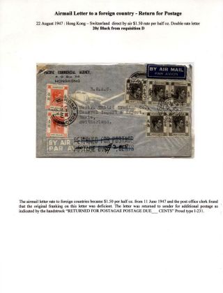 HONG KONG - KÖNIG GEORGE VI. - 20c SCHWARZ UND SEINE VERWENDUNG – Blatt 12