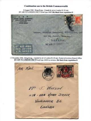 HONG KONG - KÖNIG GEORGE VI. - 20c SCHWARZ UND SEINE VERWENDUNG – Blatt 14