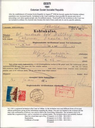 ESTONSKO 1940-1944 – list 9