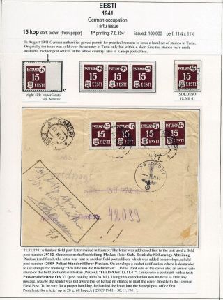 ESTONSKO 1940-1944 – list 28