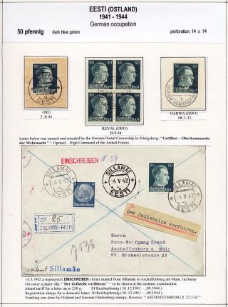 ESTONSKO 1940-1944 – list 69