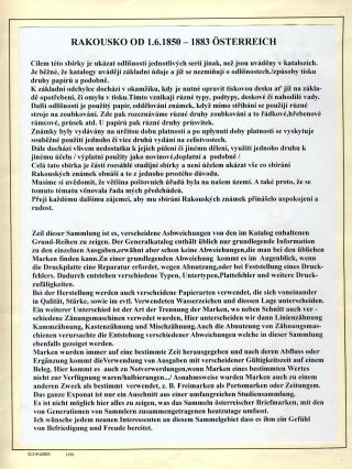 AUSTRIA FROM 1. 6. 1850 to 1883 – sheet 1