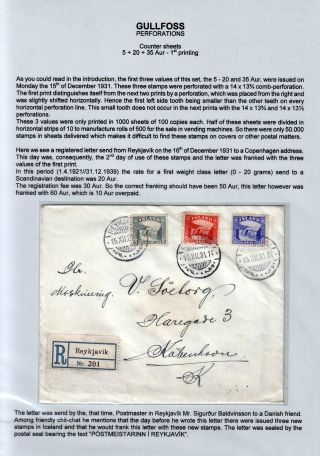 THE "GULLFOSS" POSTAGE STAMPS – sheet 5