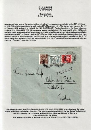 THE "GULLFOSS" POSTAGE STAMPS – sheet 6